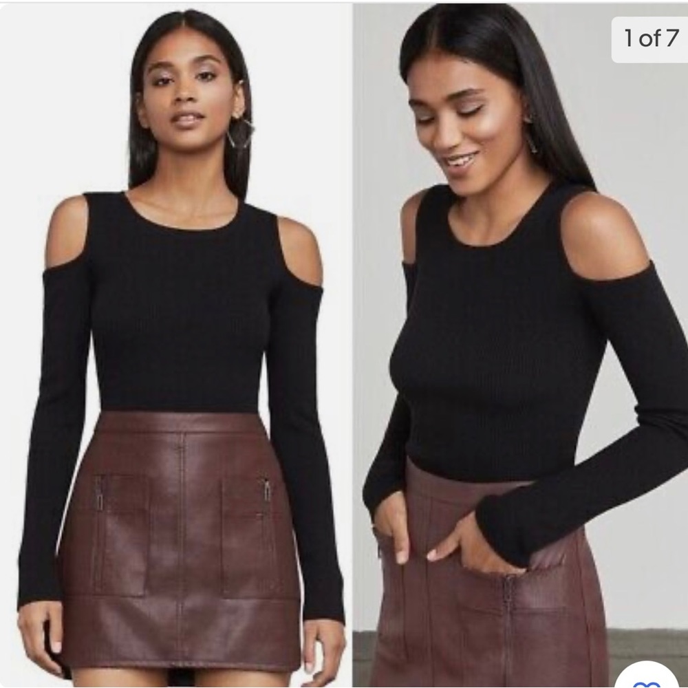 BCBG cold shoulder sweater